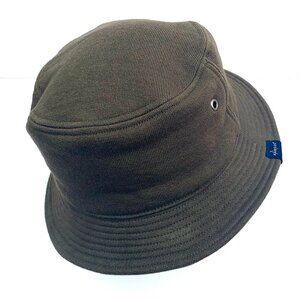 Rare Vintage Kangol Japanese Heavy Jersey Bucket Hat Olive, 100% Cotton Size Lg